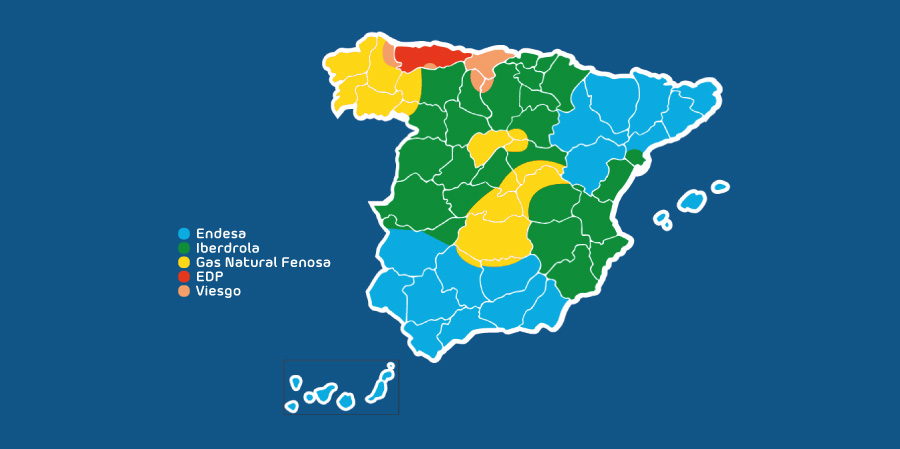 Áreas de distribución en España